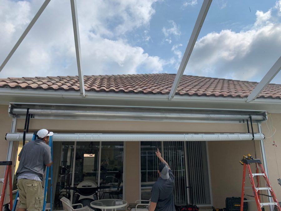 Rain protection for lanai installation