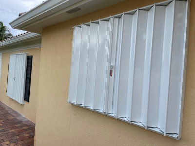 Accordion Shutters installed in East, South and North Naples, FL.